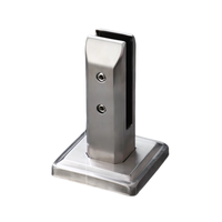 Poteau de balustrade en verre en acier inoxydable de haute qualité à base réglable pour montage au sol, installation facile pour villa, terrasse, balcon, escalier