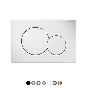 Plaque de commande GEBERIT Sigma01 Chrome Satin Chrome Boutons de chasse d'eau pour toilettes - Product Image 1