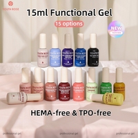 YOUTH ROSE 15ml Sans HEMA Sans TPO 15 Options Gel Polish Base et Top Coat Gel de transfert de feuille pour Salon de Manucure ou Fournitures DIY pour Ongles