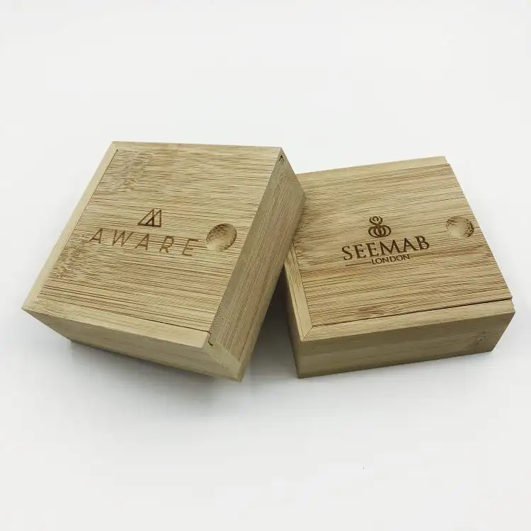 OEM Engraving Logo Storage Package Jewelry Gift Bamboo Wooden Box wood box luxury