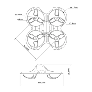 Châssis de remplacement BETAFPV <span class=keywords><strong>Cetus</strong></span> Pro Brushless Whoop pour kit FPV <span class=keywords><strong>Cetus</strong></span> Pro - Product Image 2