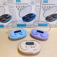 Écouteurs sans fil invisibles 2026 pas chers, Bluetooth 5.3, mains libres, stéréo 9D, pour sport et gaming, intra-auriculaires, modèle x55, oreillettes de sommeil