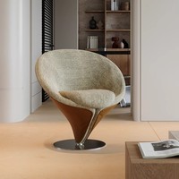 Fauteuil simple en bois de style nordique vintage, rotatif, confortable, pour chambre à coucher, mobilier de maison de luxe léger