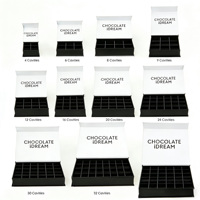 Boîtes de présentation en carton magnétique recyclé imperméables avec logo personnalisé pour chocolat et bonbons - Écologiques, réutilisables, taille personnalisée
