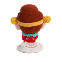 Figurine en peluche du Roi Singe aux yeux fermés, inspirée du Voyage en Occident traditionnel, avec petit singe, cadeau décoratif