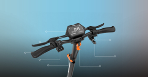 Trottinette électrique tout-terrain Pro pliable et étanche avec système 6 lumières et moteur 200W pour une sécurité accrue - Product Image 2