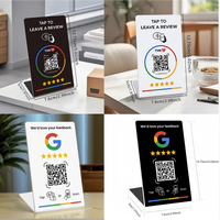 Expositor de Mesa de PVC con Código QR Dinámico NFC y Chip Ntag213/215/216 para Mejorar el Ranking de Google, Instagram, Facebook y TikTok