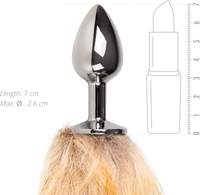 Outlet Long Fox Mental Anal Plug Juego de rol Animal Flirting Tools Tail Sex Toy para pareja