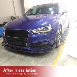Alerón Delantero de Fibra de Carbono Real para Automóvil A3 S3 8V, Protector de Parachoques Delantero, Divisor de Mentón, Kits de Carrocería para <span class=keywords><strong>Audi</strong></span> A3 S3 2013 2014 2015 2016 - Product Image 2