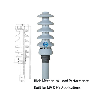 <span class=keywords><strong>Aislante</strong></span> de Porcelana Esmaltada en Gris con Alta Resistencia Dieléctrica para Líneas de Transmisión de Energía - Product Image 4