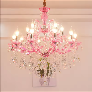 Adjustable Height Raindrop <b>Crystal</b> Glass Beads colorful blue <b>crystal</b> <b>Chandelier</b> for living room - Product Image 4