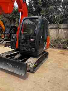 Excavatrice HITACHI EX60 d'occasion, machinerie lourde agricole, mini-excavatrice sur chenilles d'origine à vendre - Product Image 6