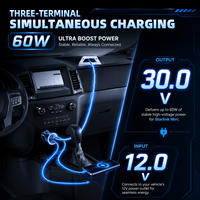 Pengisi Daya Mobil Starlink Mini DC 3 in 1 DC USB a USB C Aksesoris Starlink Multi Port Catu Daya Kendaraan Simultan