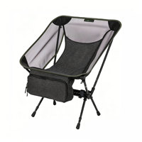 Silla de Camping Plegable 2 en 1 Zentopia, Bastón de Trekking de Aluminio Ultraligero, Asiento Portátil para Senderismo, Picnic, Silla Luna, Venta al Por Mayor