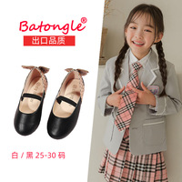 Chaussures plates pour filles en gros, printemps-automne, chaussures de princesse à nœud à semelle souple, ballerines antidérapantes pour tout-petits et enfants