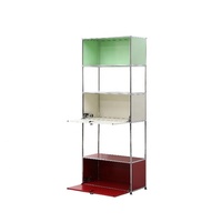 Mueble de Almacenamiento Modular Multicolor Estilo Bauhaus, Estantería Abierta para Sala de Estar y Dormitorio