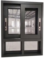 METGOOD-Marco de impacto de huracán de doble acristalamiento, ventana corredera de aluminio y vidrio, aplicación exterior, apertura horizontal
