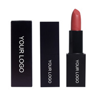 Rouge à lèvres crémeux noir longue tenue, waterproof, anti-transfert, fini mat, nude, brun, rouge rosé, luxe, sans cruauté, avec logo personnalisé OEM