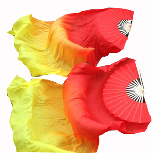 Éventail en soie fait main avec voile pour adulte, accessoire de spectacle de <span class=keywords><strong>danse</strong></span> <span class=keywords><strong>orientale</strong></span> - Product Image 4