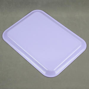 Plateau de service blanc, plateau de service rectangulaire en mélamine empilable robuste et facile à nettoyer pour servir des aliments, des fruits, D - Product Image 4