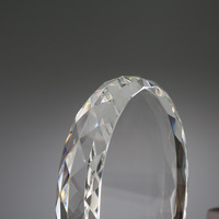 Honor of Crystal UV Print K9 Gravure laser Trophée de récompenses en verre de cristal rond vierge pour des événements souvenirs