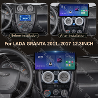 Cadre de tableau de bord pour LADA GRANTA 2011-2017, noir UV, 12,3 pouces, kits intérieurs de haute qualité, kit d'installation de tableau de bord, stéréo
