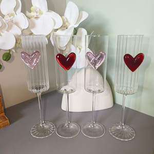 Vasos de Vidrio de Borosilicato Alto con Forma de Corazón para Vino y Champán - Product Image 6