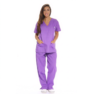 Ensemble d'uniformes médicaux pour femmes, tenue de travail personnalisée pour infirmières, tissu extensible confortable, vêtements pour le personnel hospitalier, tissu tissé - Product Image 1