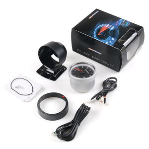 Tachymètre de voiture à cadran noir de 60 mm, nouveau moteur pas à pas universel 12 V haute vitesse avec support, lumière rouge et blanche pour camions - Product Image 2