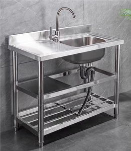 Wastafel dapur berdiri bebas mangkuk besar tunggal komersial tahan lama gaya rumah pertanian depan untuk Bar berkemah luar ruangan dapur - Product Image 1