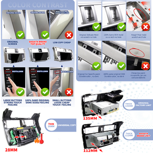 Dasaita, reproductor Multimedia de vídeo para coche de 11,6 pulgadas, pantalla táctil, radios estéreo, Carplay, tercera generación, Tacoma 2016-2023, ayuda para marcha atrás de la cabeza - Product Image 4