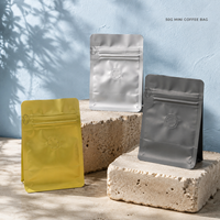 Sac à café mini de 50g de qualité alimentaire en aluminium avec fermeture éclair et valve de dégazage pour échantillons de café - Offre Spéciale