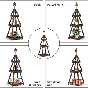 Soporte de madera de 3 niveles para pasteles y postres, con forma de estrella, decoración de mesa para fiestas. - Product Image 1