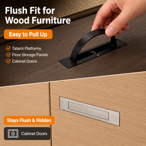 Manual Zin Alloy Table Desk <b>Wardrobe</b> Cabinet Furniture Hidden Tatami Handle - Product Image 6