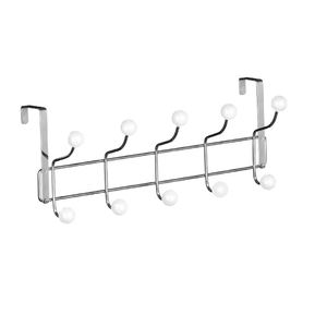 Crochet de salle de bain en acier inoxydable 304, 5 crochets, en bois noir et or, avec butée de porte et patère pour vestiaire de toilettes publiques - Product Image 4
