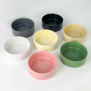 Atacado Personalizado Pet Bowls Anti-Spill Ceramic Drinking Basins com Capas de Silicone Cut-to-Order Cat e Dog Bowls - Product Image 6