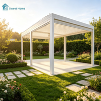Pergola motorisée en aluminium sur mesure Sweet Home, toit imperméable résistant au soleil et à la pluie, pour jardin extérieur, gazebo, pavillon
