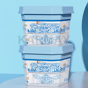 Ventas al por mayor vmcpp sello refrescante PP 95ML Cuadrado azul Contenedor de helado desechable - Product Image 3