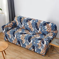 Imprimé facile à utiliser 3 places en forme de l élastique extensible Polyester housse de canapé élastique extensible pour salon