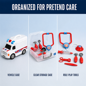 Ensemble de jeu de rôle médical pour enfants, ambulance, <span class=keywords><strong>docteur</strong></span>, avec stéthoscope, seringue, étui, pour cadeau préscolaire, <span class=keywords><strong>jouet</strong></span> en gros - Product Image 3