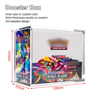 Boîte de Présentation en Acrylique Empilable Transparente Personnalisée avec Protection UV pour Cartes de Jeu TCG ETB, Étuis de Boosters en Acrylique avec Couvercle Magnétique