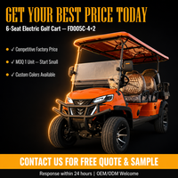 Voiturette de golf électrique RWD à double frein hydraulique pour hôtels et parcs, avec couleur personnalisée, OEM disponible