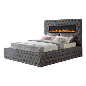 Tamaño Queen Modern King Beauty Salon Hotel Frame Litera blanca Chica Madera maciza Perro elevado <span class=keywords><strong>Divan</strong></span> Mesa auxiliar Cama de sol - Product Image 2