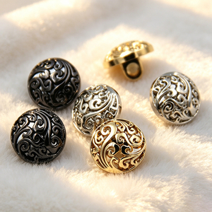 Factory Custom Embossed Pattern Round Metal <b>Buttons</b> Gold Coating Brass Shank Zinc Alloy <b>Buttons</b> for Suit Uniform Accessories - Product Image 1