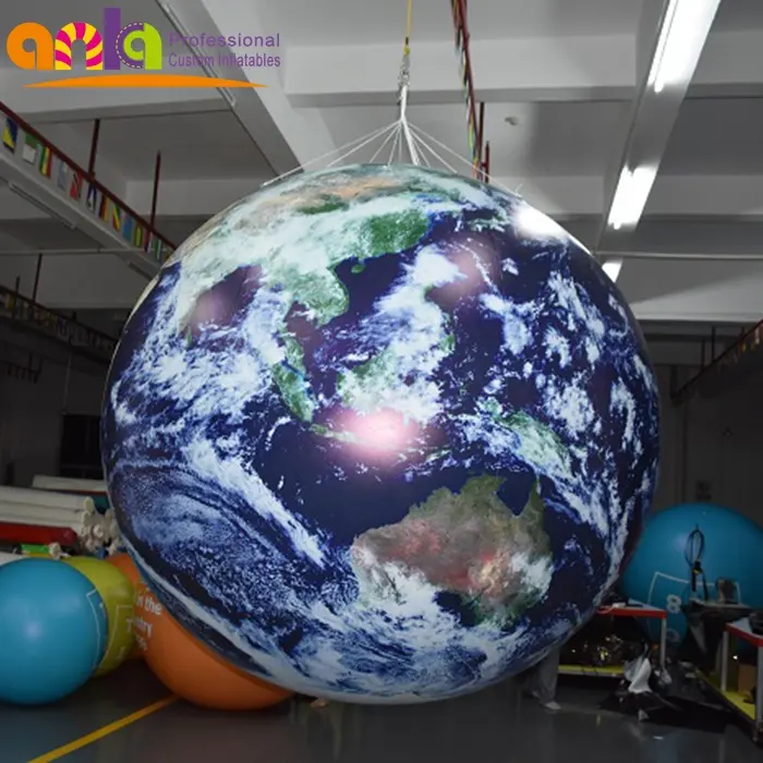 Verschillende ontwerp Opblaasbare Aarde globe 1m Ballon met voor verkoop