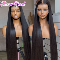 Perruque vietnamienne naturelle 13x6 en cheveux humains lisses, perruques frontales en dentelle, vente en gros, perruques frontales HD sans colle pour femmes noires
