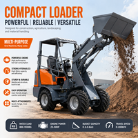 Alto  Minipala Articolata Idrostatica KL906 ad Alte Prestazioni con Benna da 0,3m³ e Motore Diesel Yanmar per Lavori in Fattoria, Frutteto, Ranch e Foresta