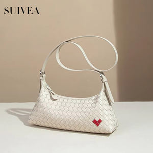 กระเป๋าผ้าทอแฮนด์เมดดีไซน์เฉพาะกลุ่มกระเป๋าถือสำหรับผู้หญิง, กระเป๋าถือสะพายไหล่ใบเดียวอเนกประสงค์ทันสมัย - Product Image 2