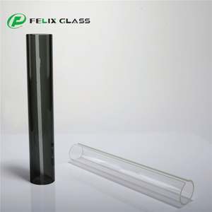 Pantalla de Lámpara de Vidrio Borosilicato 3.3 de Alta Calidad, Color Gris Humo, Base Plana, Borde Pulido, para Lámparas de Araña y Iluminación Interior - Product Image 2