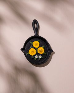 Poêle en fonte vintage avec motif de coq en relief, mini poêle en fonte à suspendre au mur - Product Image 6